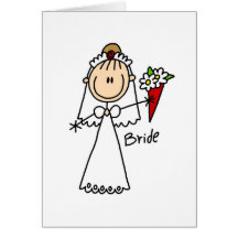 Stick Figure Bride T shirts and Gifts Greeting Cards
