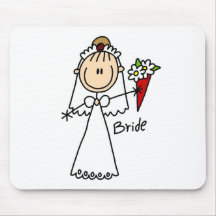 Stick Figure Bride T shirts and Gifts Mousepad