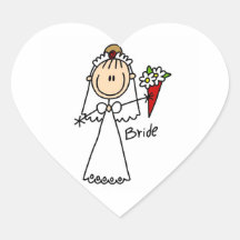 Stick Figure Bride T shirts and Gifts Sticker