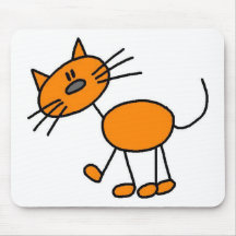 Stick Figure Cat T-shirts and Gifts Mouse Pad