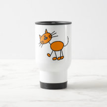 Stick Figure Cat T-shirts and Gifts Mugs
