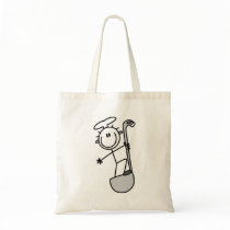Stick Figure Chef with Ladle Canvas Bags