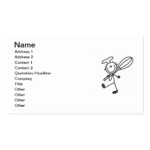 Stick Figure Chef With Whisk Business Card Templates
