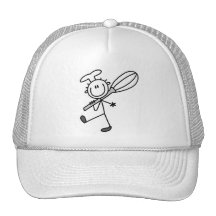 Stick Figure Chef with Whisk Tshirts Hat