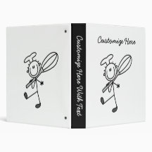 Stick Figure Chef With Whisk Vinyl Binder
