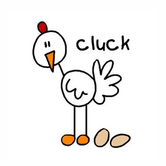 Stick Figure Chicken sticker