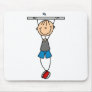Stick Figure Chin Up Mousepad
