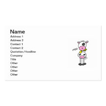 Stick Figure Cow T-shirts and GIfts Business Cards