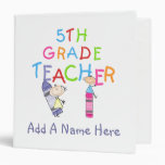Stick Figure Crayons 5th Grade Teacher Binder