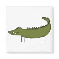 Stick Figure Crocodile tshirts and Gifts Fridge Magnets