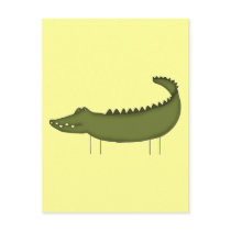 Stick Figure Crocodile tshirts and Gifts Post Cards