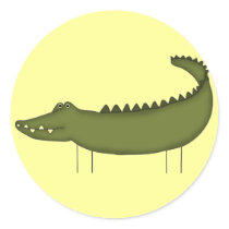 Stick Figure Crocodile tshirts and Gifts Stickers