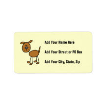 Stick Figure Dog T-shirts and Gifts Labels