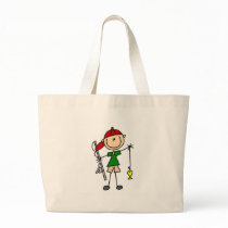Stick Figure Fishing Tshirts and Gifts Tote Bag