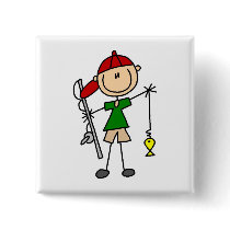 Stick Figure Fishing Tshirts and Gifts Buttons