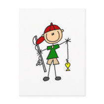 Stick Figure Fishing Tshirts and Gifts Post Card