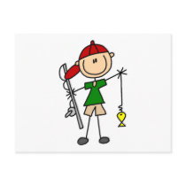 Stick Figure Fishing Tshirts and Gifts Postcards