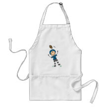 Stick Figure Football Blue Aprons