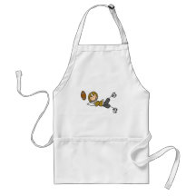 Stick Figure Football Gold Apron