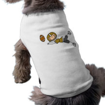 Stick Figure Football Gold Dog Shirt
