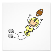Stick Figure Football Yellow Announcements