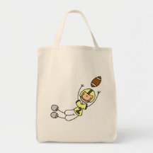Stick Figure Football Yellow Bag