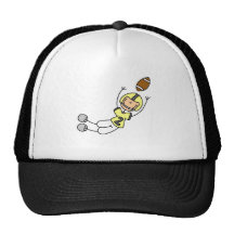 Stick Figure Football Yellow Trucker Hats