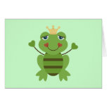 Stick Figure Frog Prince Greeting Cards
