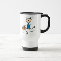 Stick Figure Girl Basketball Player Tshirts Mugs