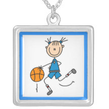 Stick Figure Girl Basketball Player Tshirts Jewelry