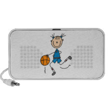 Stick Figure Girl Basketball Player Tshirts PC Speakers