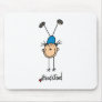 Stick Figure Girl Doing Handstands Mousepad