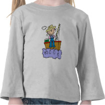 Stick Figure Girl Fishing T-shirts and Gifts