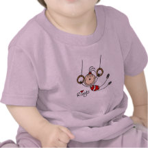 Stick figure girl on Rings Tshirts and Gifts