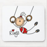 Stick figure girl on Rings Tshirts and Gifts Mousepads