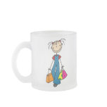 Stick Figure Girl Shopping Mug