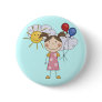 Stick Figure Girl with Balloons T-shirts and Gifts Pin