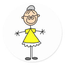 Stick Figure Grandma Sticker