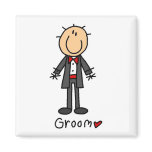 Stick Figure Groom T-shirts and Gifts Refrigerator Magnets