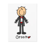 Stick Figure Groom T-shirts and Gifts Post Cards