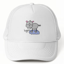 Stick Figure Hippo T-shirts and Gifts Trucker Hat