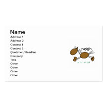 Stick Figure Horse T-shirts and Gifts Business Card Template