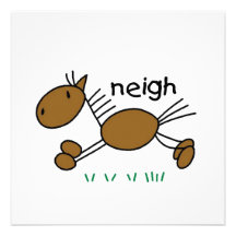 Stick Figure Horse T-shirts and Gifts Custom Invitations