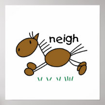 Stick Figure Horse T-shirts and Gifts Print