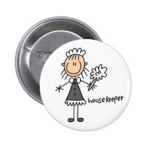 Stick Figure Housekeeper Button