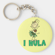 Stick Figure I Hula T-shirts and Gifts Key Chains