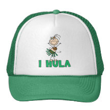 Stick Figure I Hula T-shirts and Gifts Mesh Hats