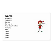 Stick Figure I Love Football T-shirts and Gifts Business Card