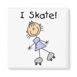 Stick Figure I Skate Tshirts and Gifts Fridge Magnet