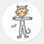 Stick Figure In Cat Suit Sticker